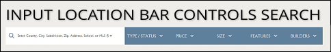 Input Location Bar, Controls MLS Search Results